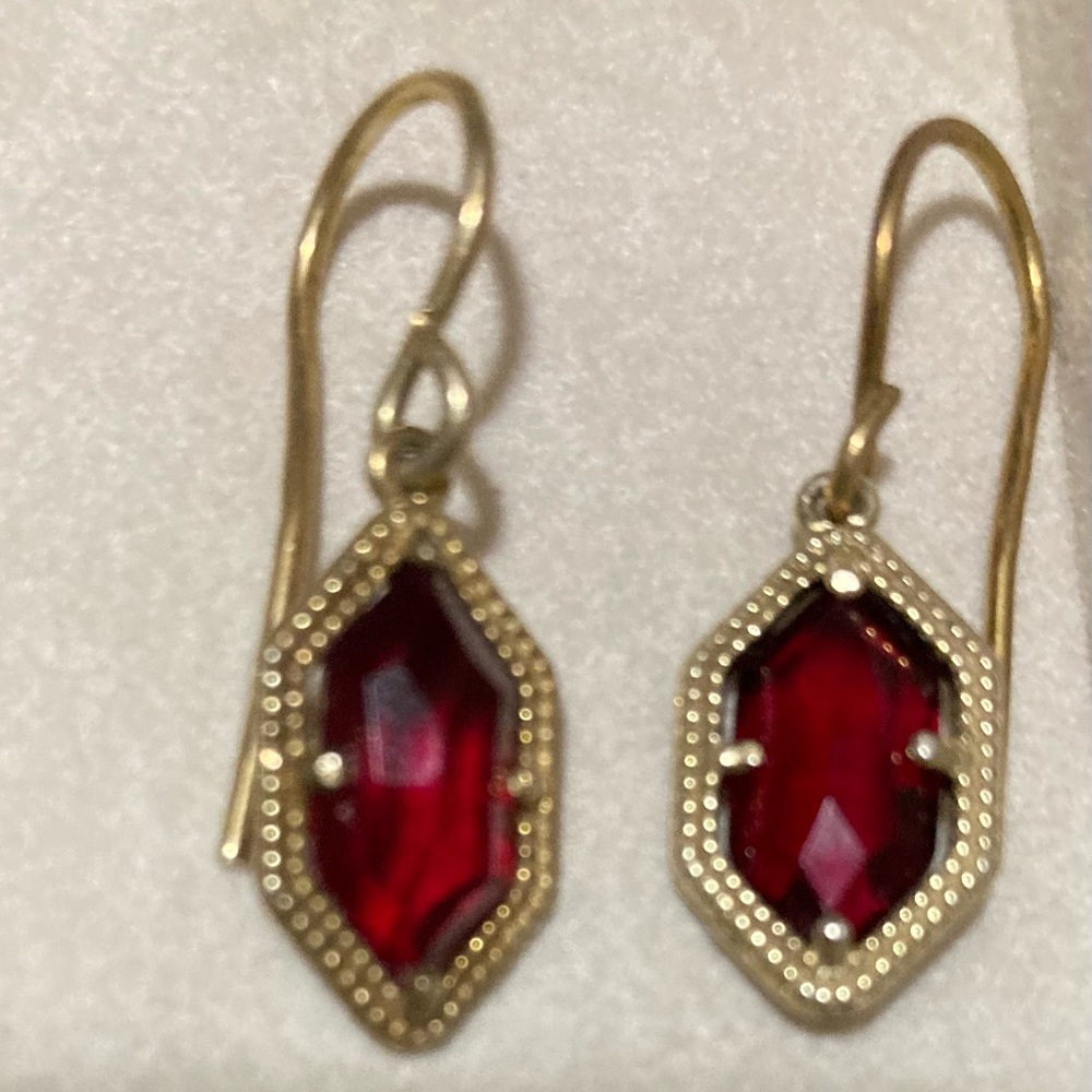 Gold Over Sterling 925 Dangle Earrings